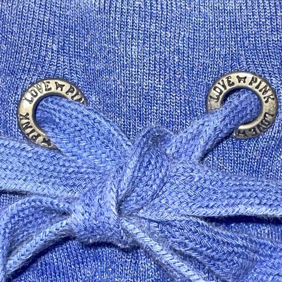 SOLD on eBay!! Pink Victoria's Secret RoyalBlue Logo Love Pink Capri Size:XS - Picture 8 of 13